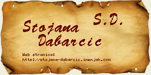 Stojana Dabarčić vizit kartica